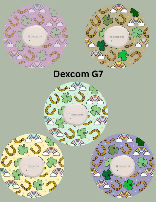 St. Patrick's Day CGM Patches, Dexcom G7 G6 Libre Omnipod Cover (Pack of 5)