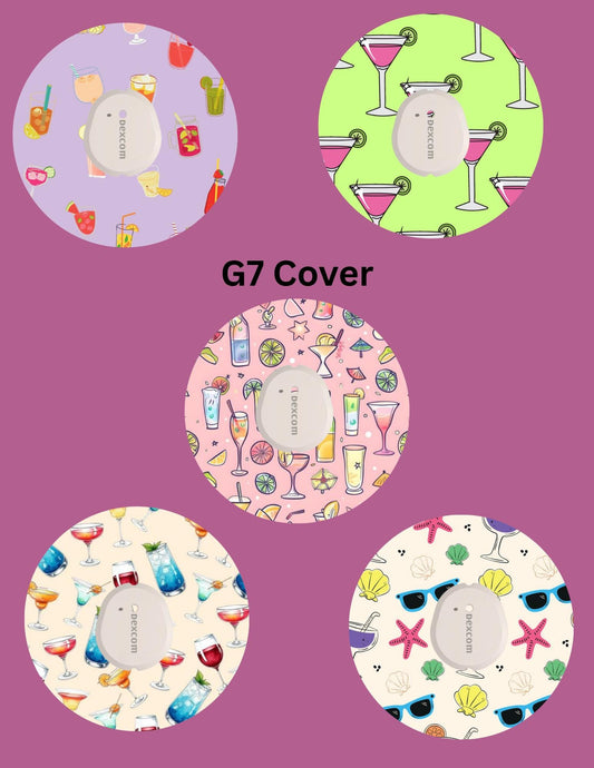 Summer Cocktails CGM Stickers, Dexcom G7, Libre 2/3, Style Pack