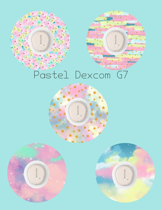 Pastel Dexcom G7/Libre CGM Covers, Style Pack of 5