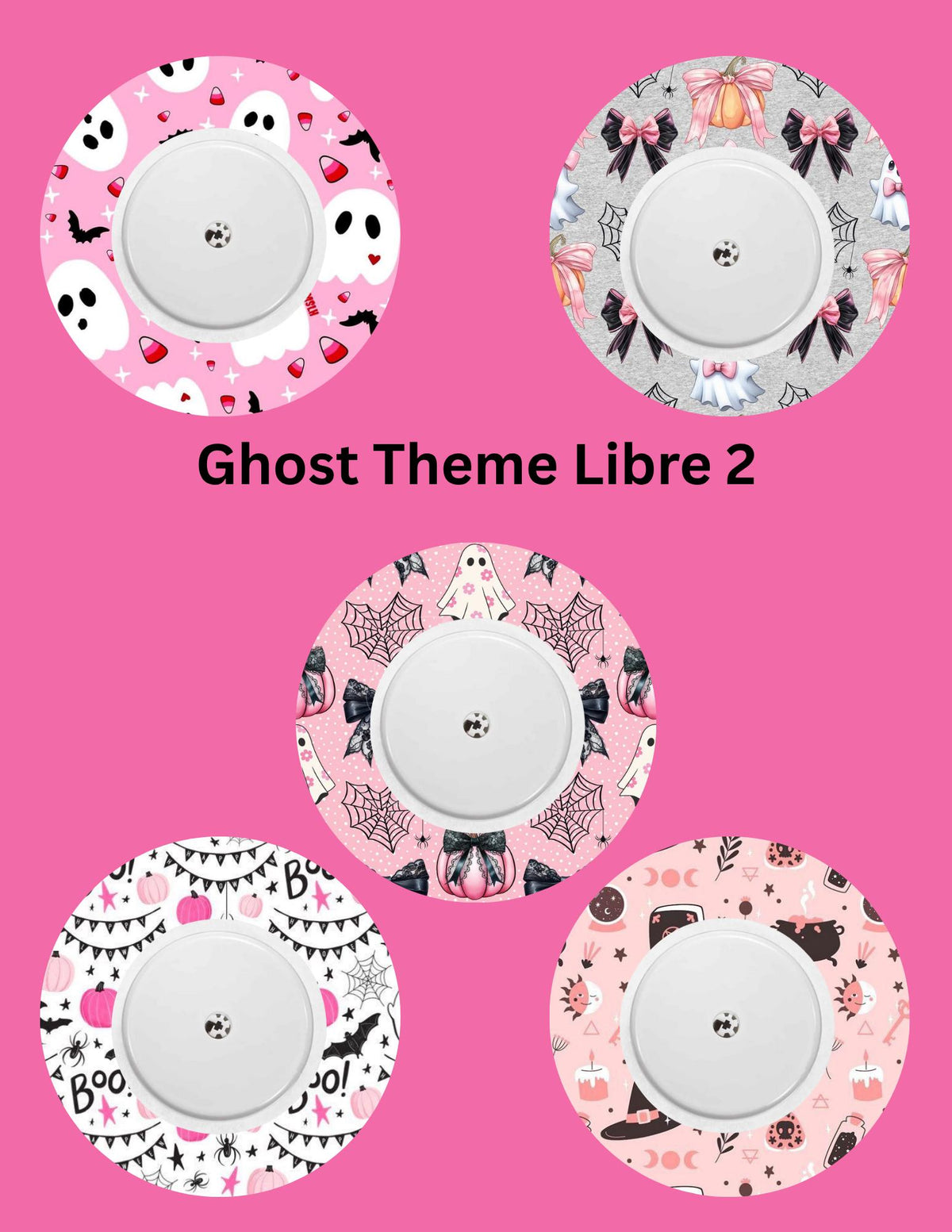 Dexcom G7 CGM Cover Patches, Ghost Theme Style, Pack of 5