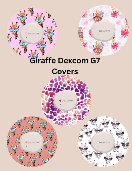 Giraffe Dexcom G7 CGM Cover Patches, Themed 5-Pack