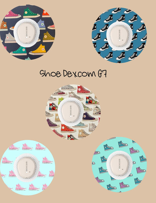 Hightop Shoe CGM Cover Patch 5-Pack: Dexcom G7/Libre