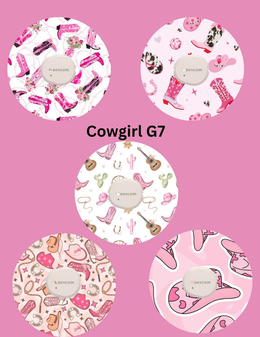 Cowgirl Dexcom G7 CGM Cover Patches, 5-Pack