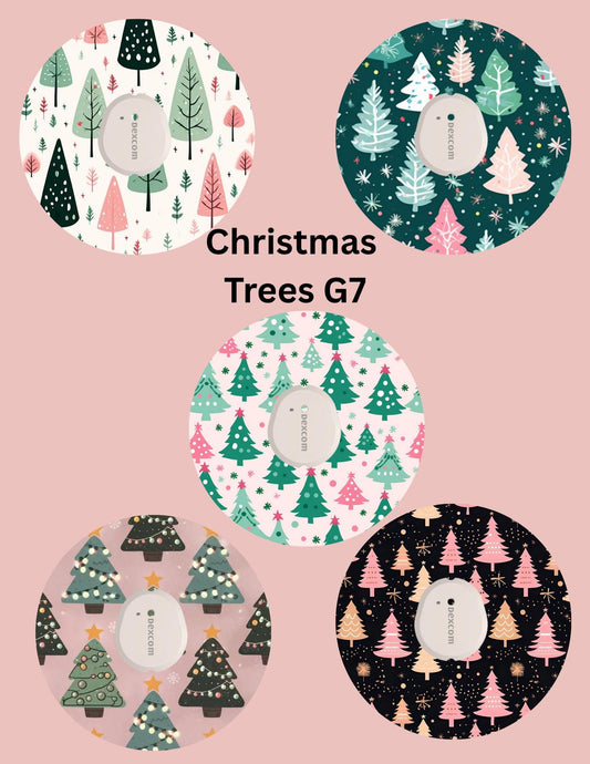 Christmas Tree Dexcom G7 CGM Patches, Themed 5 Pack