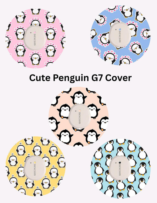 Pastel Penguin CGM Cover: Dexcom, Libre, Omnipod - 5 Pack