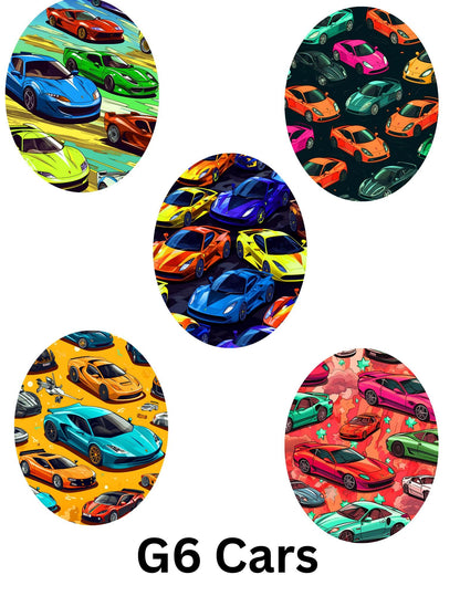 Cars Dexcom G7, G6, Libre CGM Covers, SuperSkin Patches, Pack of 5