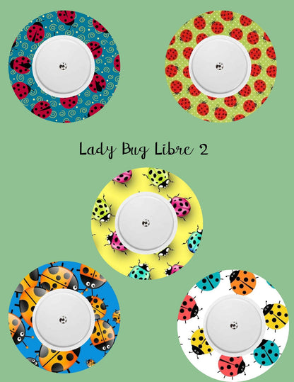 Ladybug Dexcom G7/G6, Libre CGM Cover Patches, Style Pack of 5