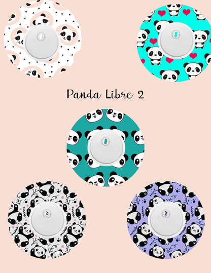 Dexcom G7 Dexcom G6, Libre 3, Libre 2 CGM Cover Patches Cute Panda Theme Style Pack of 5 with or without opening