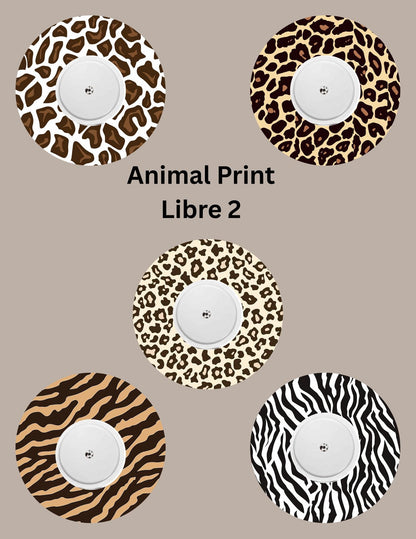 Animal Print CGM Cover Patches for Dexcom G7/Libre - 5 Pack