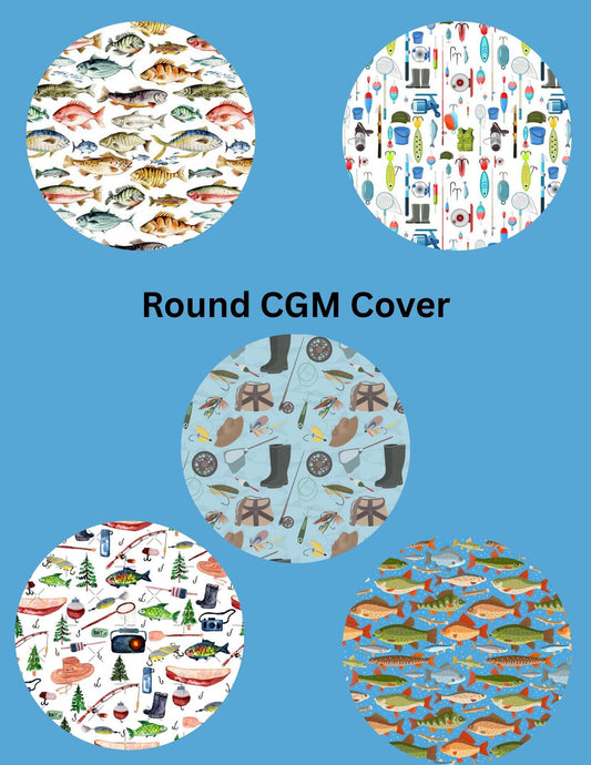 Fishing Theme CGM Stickers | Dexcom G7, Libre 2/3, G6 Cover Patches (5-Pack)
