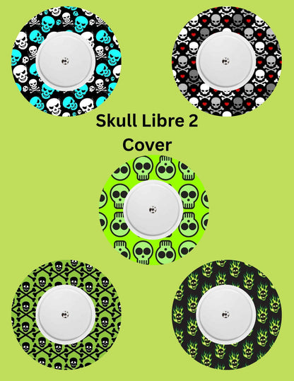 Dexcom G7 Libre CGM Covers Skull Shaped or Round for Dexcom G7 Libre 2 Libre 3 Dexcom G6 Style Pack of 5