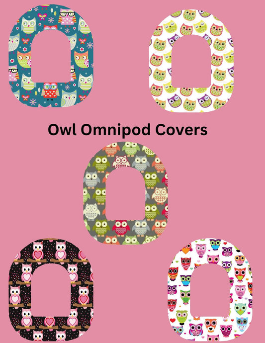 Omnipod Cover Owls Theme Style Pack of 5