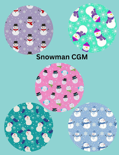 Snowman Dexcom G7 CGM Cover Patches, Themed Pack of 5