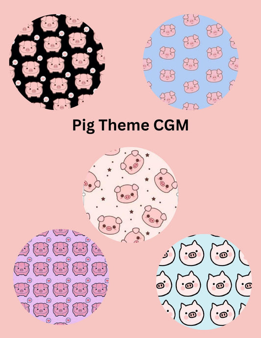 Dexcom G7, G6 Libre 3 Libre 2 CGM Omnipod Cover Patches Cute Pig Themed Pack of 5 With or Without opening