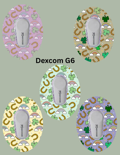 St. Patrick's Day CGM Patches, Dexcom G7 G6 Libre Omnipod Cover (Pack of 5)