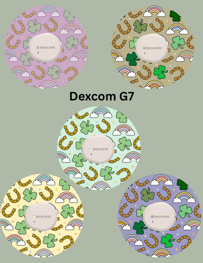 St. Patrick's Day CGM Patches, Dexcom G7 G6 Libre Omnipod Cover (Pack of 5)