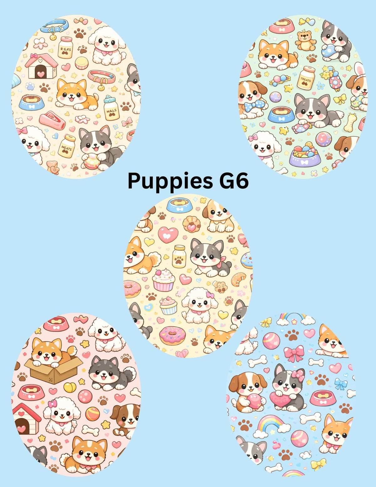 Puppies CGM Patches, Dexcom G7, Libre 3, Omnipod, Pack of 5