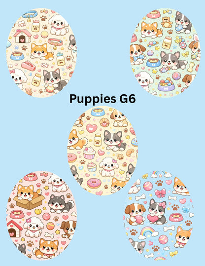 Puppies CGM Patches, Dexcom G7, Libre 3, Omnipod, Pack of 5