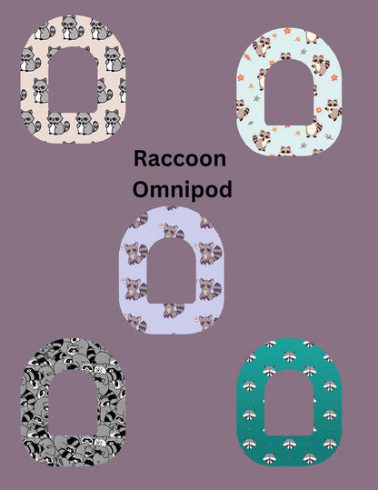 Raccoon Dexcom CGM Covers: G7, G6, Libre, Omnipod - 5 Pack
