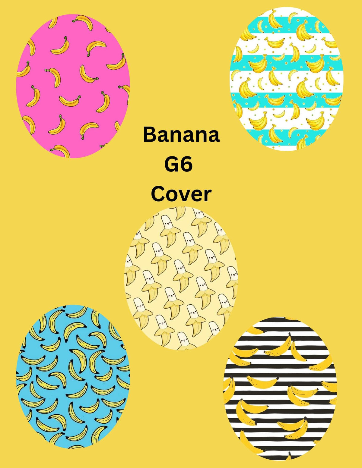 Banana CGM Cover Patches, Dexcom G7/Libre/G6, Omnipod, Pack of 5