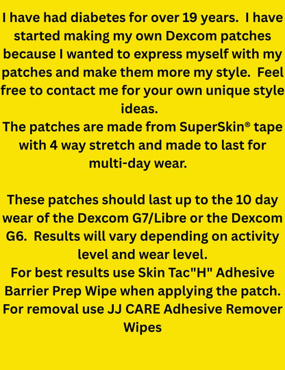Rubber Duck Dexcom G7, G6, Libre CGM Cover Patches, Pack of 5