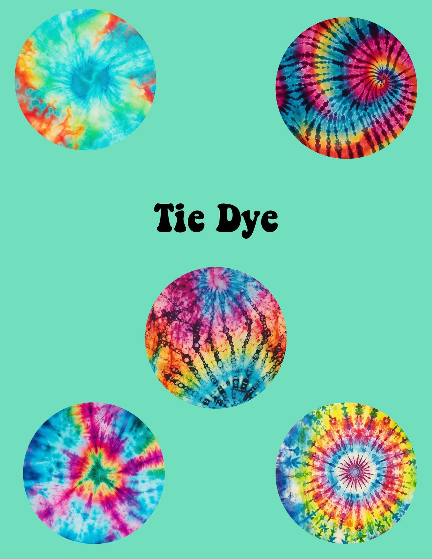 Tie Dye CGM Cover Patches for Dexcom G7/Libre - 5 Pack