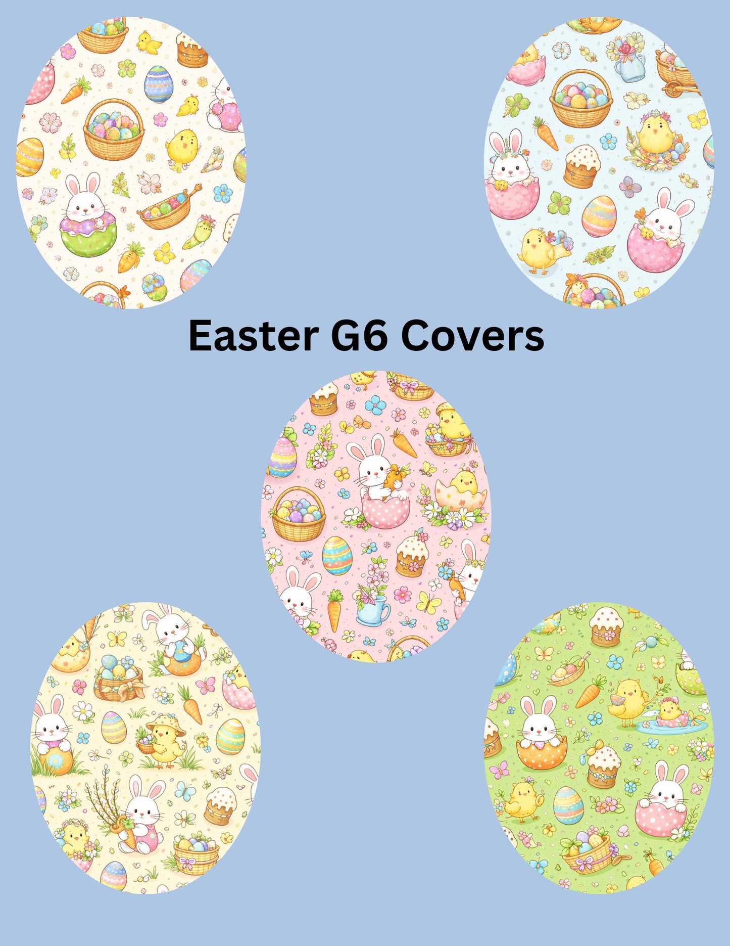 Easter Bunny Chicks CGM Patches, Dexcom G7, Libre 3, Omnipod, Pack of 5