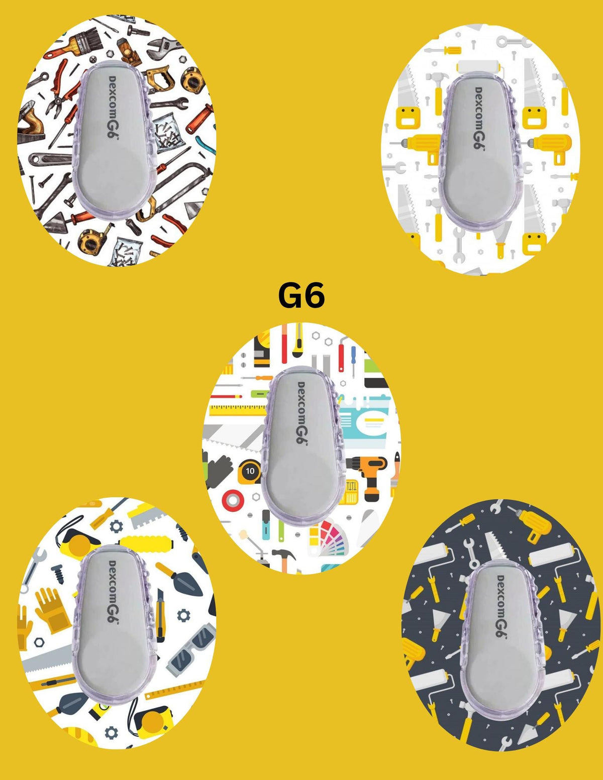 Tools Print CGM SuperSkin Patches, Dexcom G7, Libre 3, Libre 2, 5 Pack