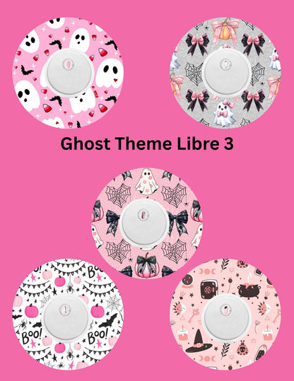 Dexcom G7 CGM Cover Patches, Ghost Theme Style, Pack of 5