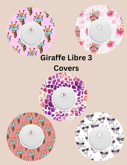 Giraffe Dexcom G7 CGM Cover Patches, Themed 5-Pack
