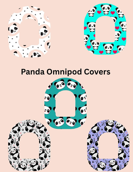 Omnipod Cover Panda Theme Style Pack of 5 Cute Panda Omnipod Covers
