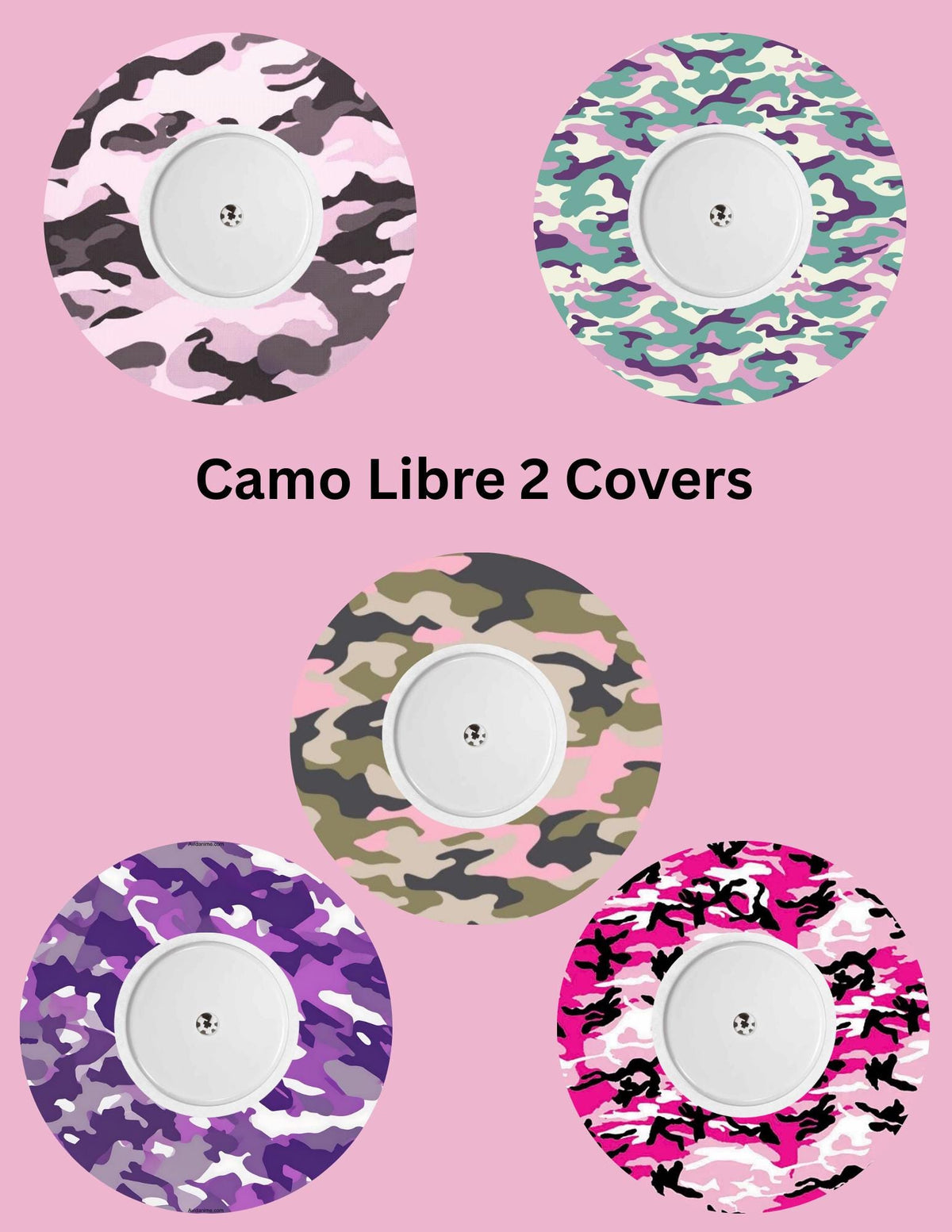 Camo Design CGM Patches, Dexcom G7, Libre 3, Omnipod Cover, Pack of 5