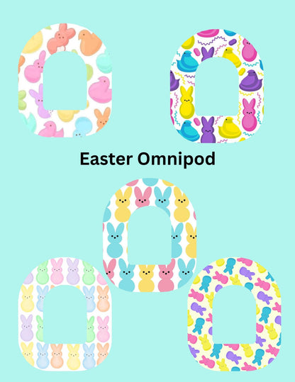 Easter CGM Patches, Dexcom G7, Libre 3, Omnipod Cover, Pack of 5