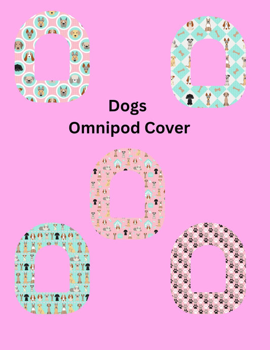 Omnipod Cover dogs Theme Style Pack of 5