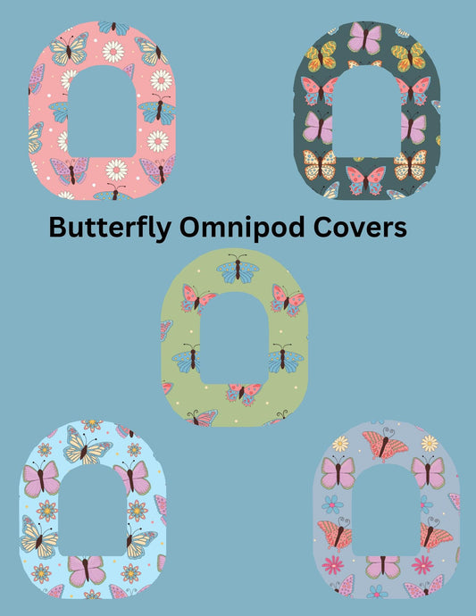 Omnipod Cover Butterfly Theme Style Pack of 5