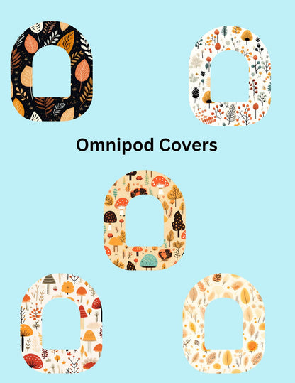 Boho Fall CGM Covers, Dexcom G7, G6, Libre 2, 3, Omnipod, 5 Pack