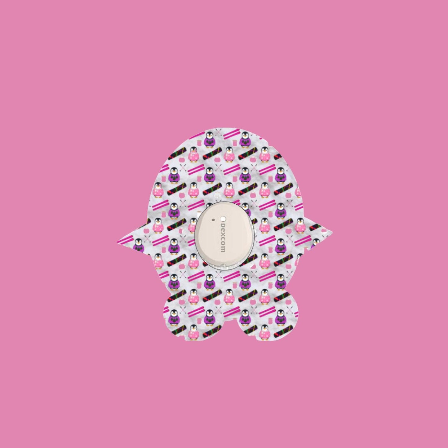 Dexcom G7 CGM Cover: Skiing Penguin SuperSkin Patch