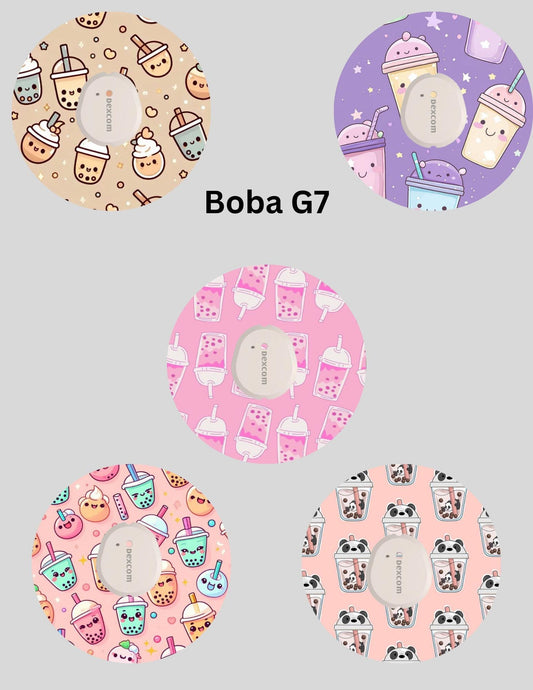 Boba CGM Patches, Dexcom G7, Libre 3, Omnipod Cover, Pack of 5
