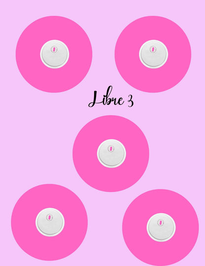 Barbie Inspired Dexcom G7/Libre CGM Cover Patches - Pink Hearts, Pack of 5
