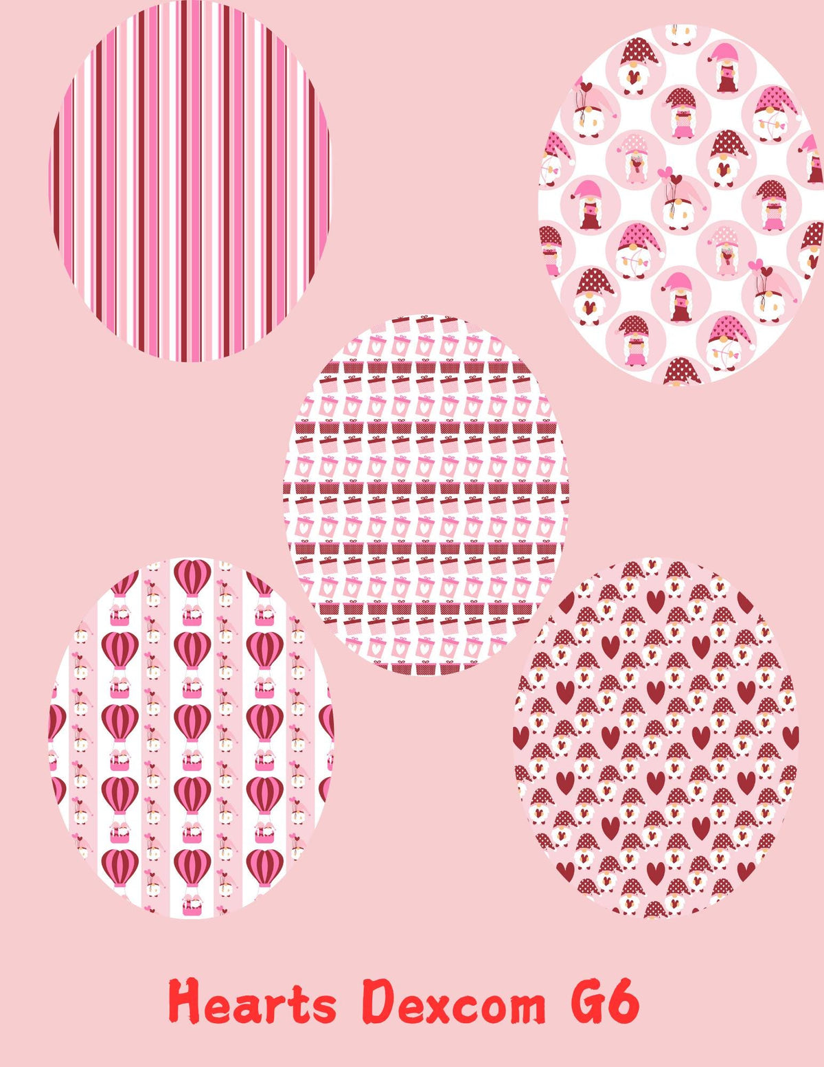 Hearts Dexcom G7/G6/Libre CGM SuperSkin Patches, Pack of 5