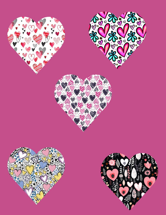 Heart CGM Patches: Dexcom G7/Libre/G6 Cover, Style Pack of 5