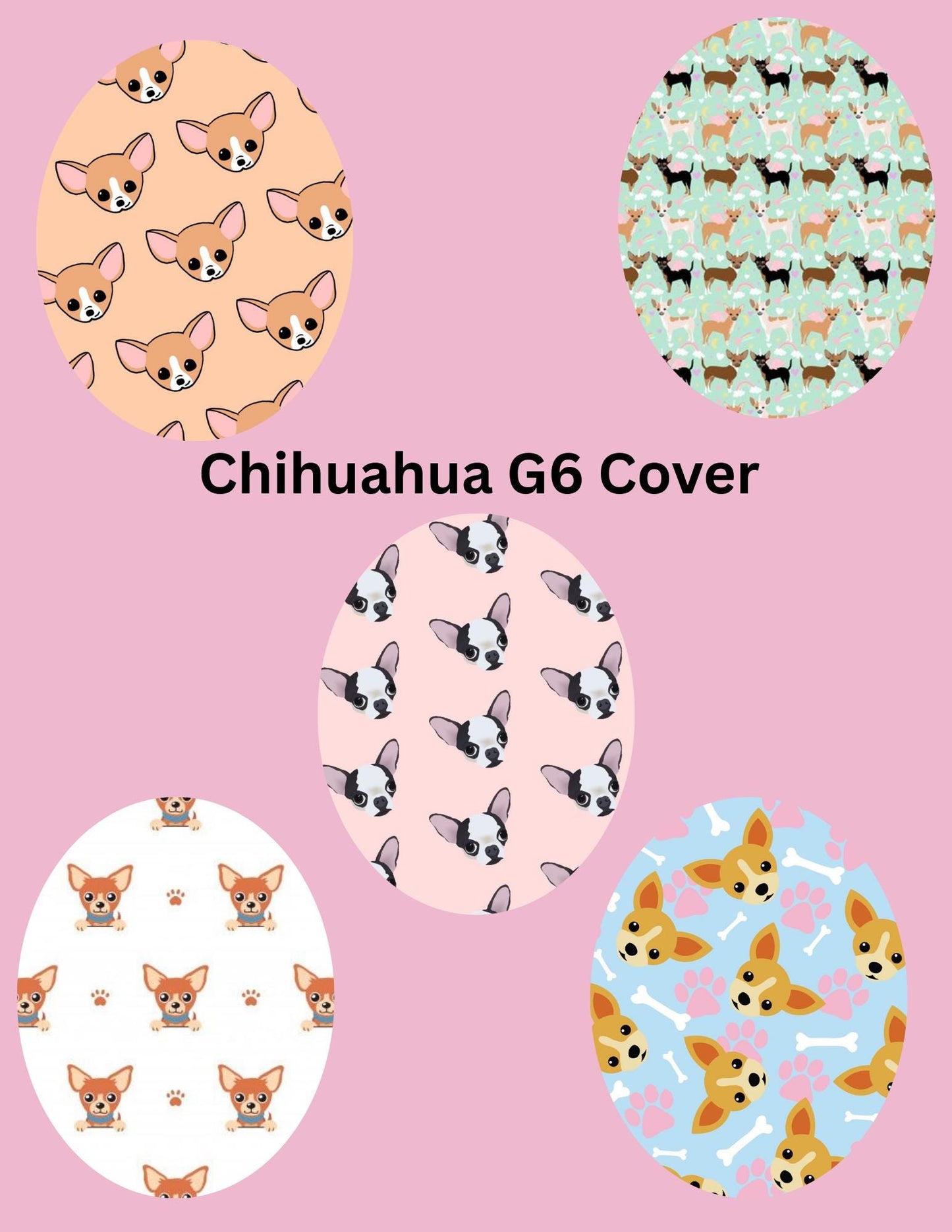 Chihuahua Dog CGM Patches, Dexcom G7, Libre 3, Omnipod Cover, Pack of 5