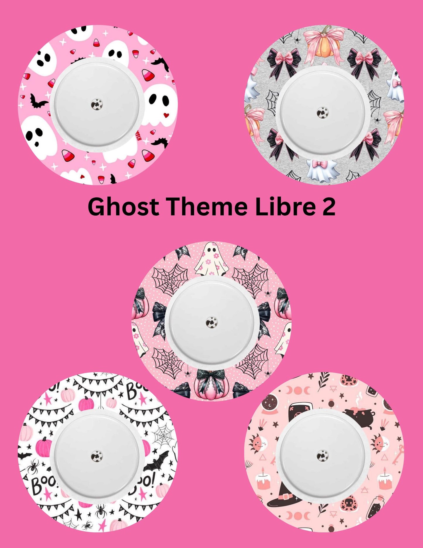 Dexcom G7 CGM Cover Patches, Ghost Theme Style, Pack of 5