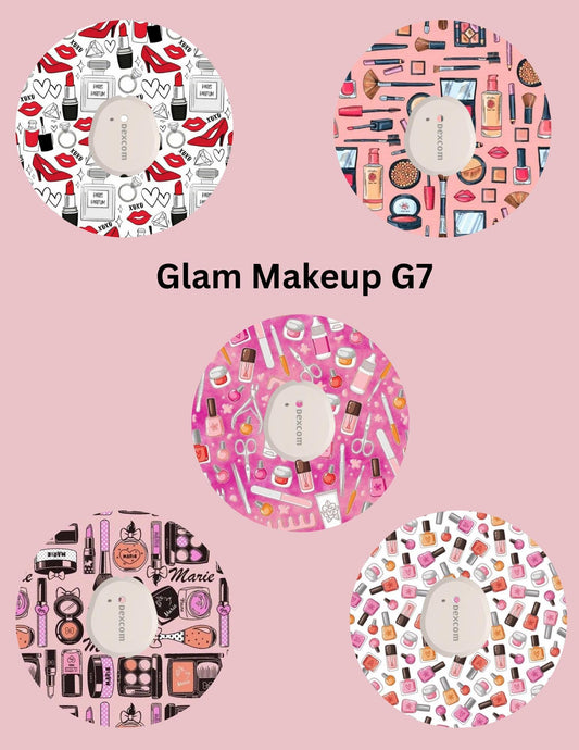 Glam Makeup CGM Patches, Dexcom G7, Libre 3, Omnipod Cover, Pack of 5