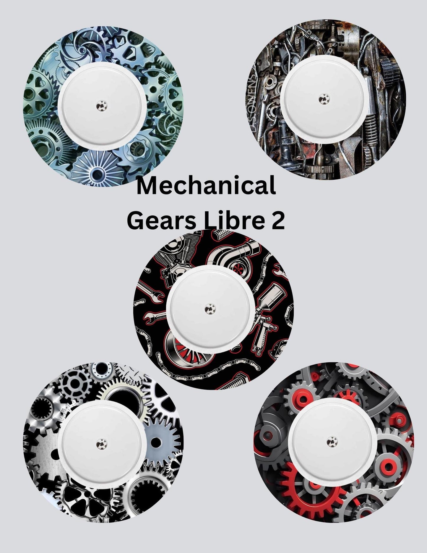 Mechanical Gears CGM SuperSkin Patch, Dexcom G7, Libre, Omnipod, 5 Pack