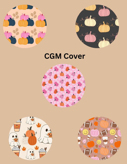 Pumpkin CGM Cover Patches, Dexcom G7, Libre, Halloween Style, 5 Pack