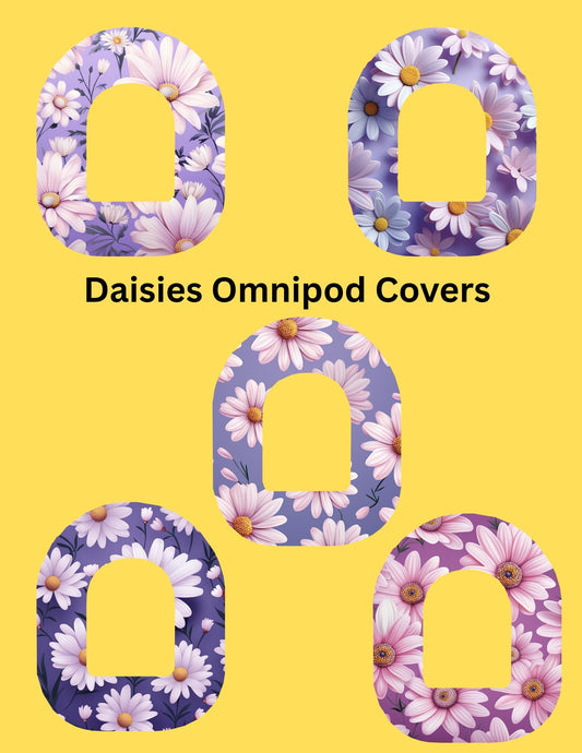Omnipod Cover Daisies Theme Style Pack of 5
