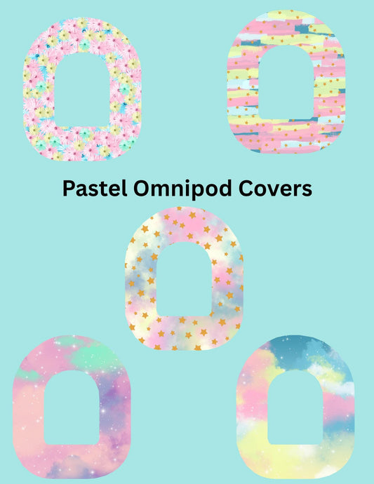 Omnipod Cover Pastel Theme Style Pack of 5