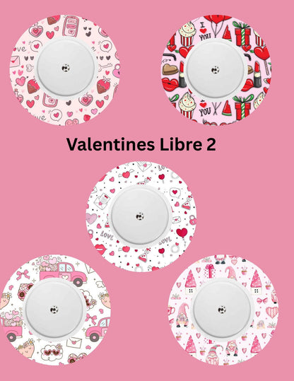 Valentines Day CGM Patches, Dexcom G7, Libre 3, Omnipod Cover, Pack of 5