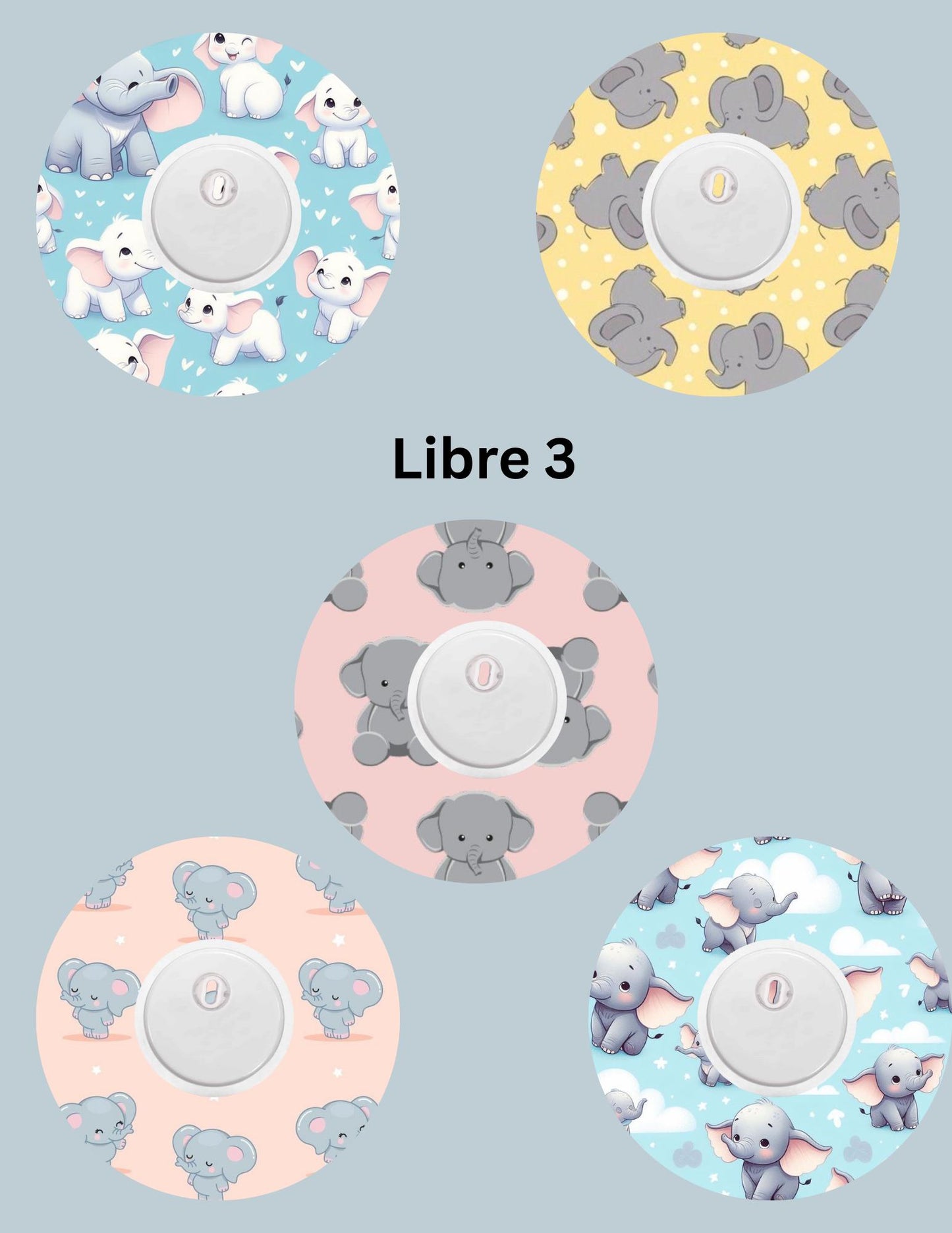 Elephant Dexcom G7, G6, Libre CGM Omnipod Cover Patches, Pack of 5